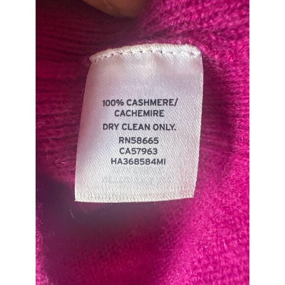 Halogen Womens 100% Cashmere Fuchsia Pink Long Sleeve Sweater Size S - Picture 4 of 5